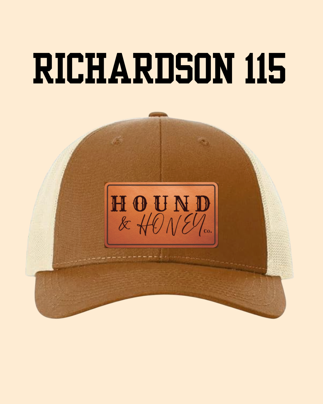 Tan Leather Patch Hat