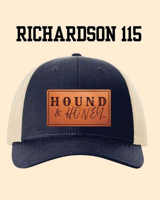 Navy and Tan 115 Leather Patch