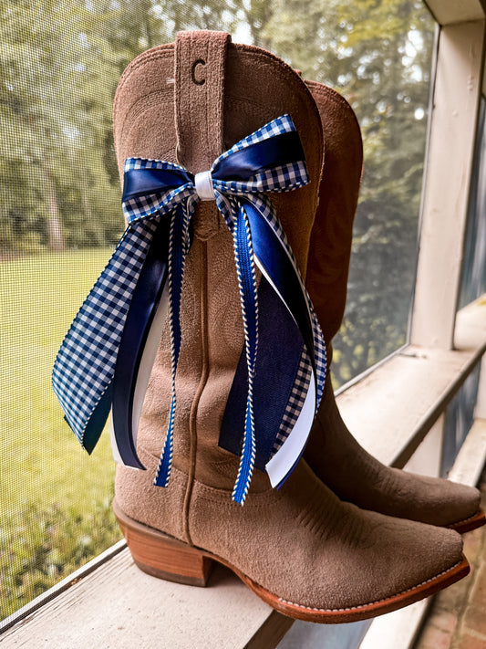 Navy Boot Bows